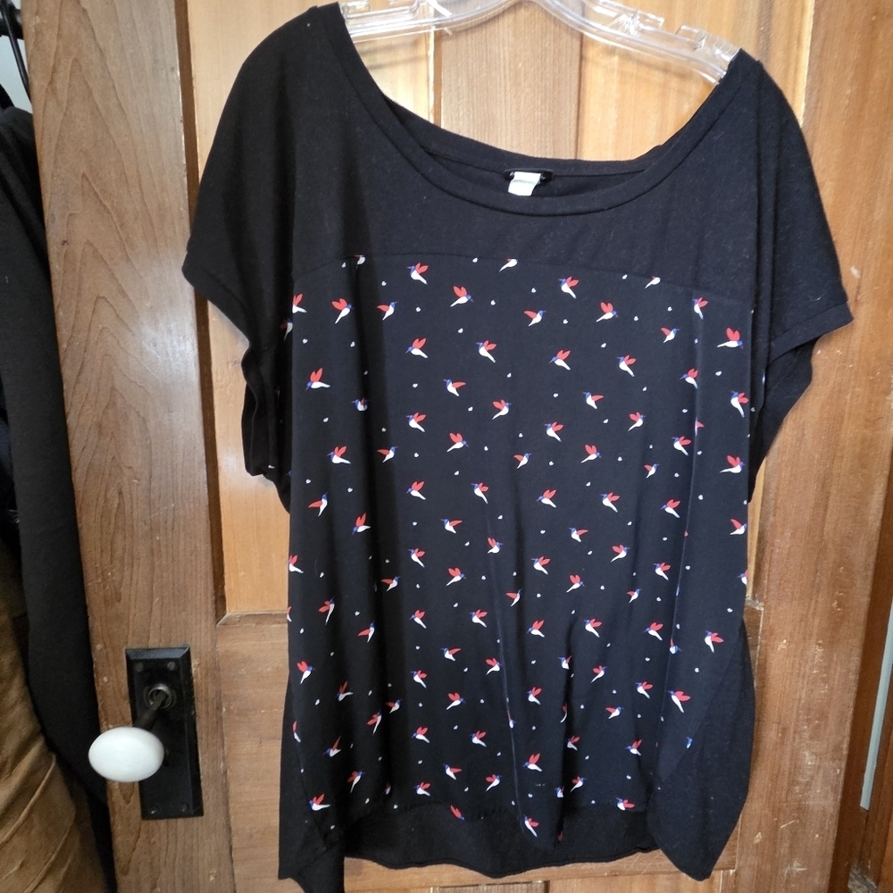 Torrid comfy bird T shirt blouse size 2 - Picture 6 of 8